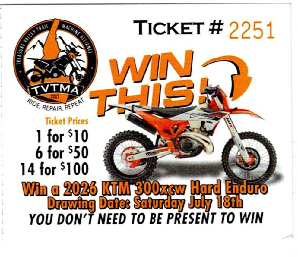 2026 STATE RIDE BIKE RAFFLE TICKET (Copy)